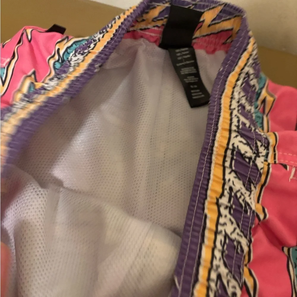 Maui & sons Pink and Purple Patterned Swim Shorts Maui and Sons swim trunks